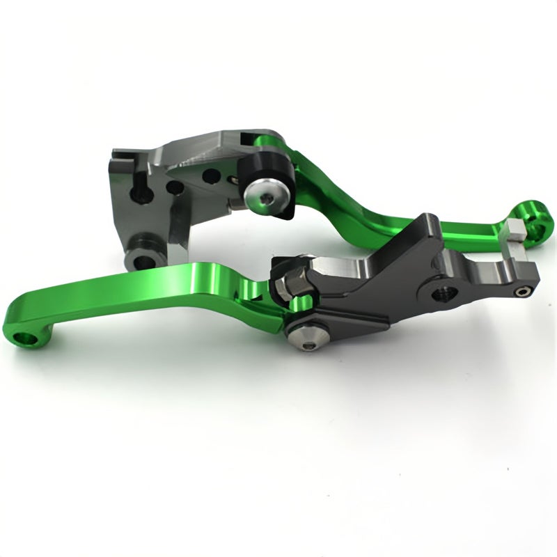 YSMOTO Dirt Bike Foldable Clutch Brake Lever for KLX125/KLX150S/KLX150L/KLX230/KLX250/KLX250S/KLX300/VERSYS-X300 And More Motorcycles, Green
