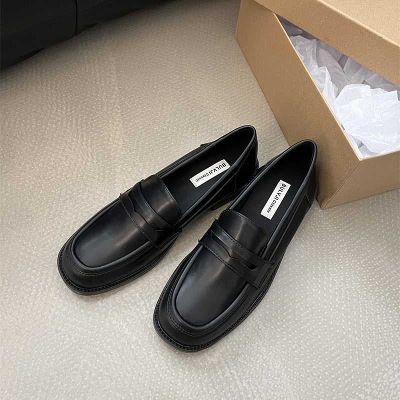 2026 Spring New Korean Style British Style Loafers French Retro Low Heel Single Shoes Women'S Deep Mouth Shoes Small Leather Shoes - Image 3