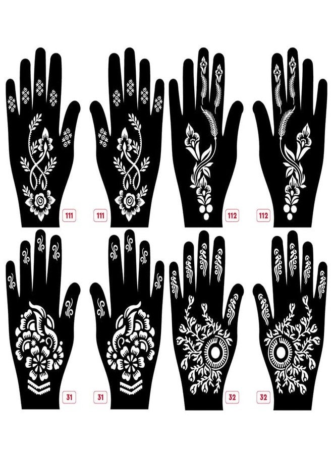 Apcute Mehandi for hands Latest Mehandi Design Stencils for Girls, womens, kids, unisex Design NO - Apcute-New-111-112-31-32 - Image 1