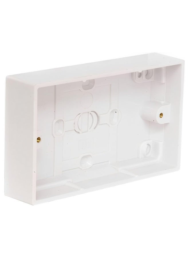 MGC صندوق تقاطع كهربائي من PVC 3X6 ثقيل الوزن للزر أو المقبس المزدوج أبيض