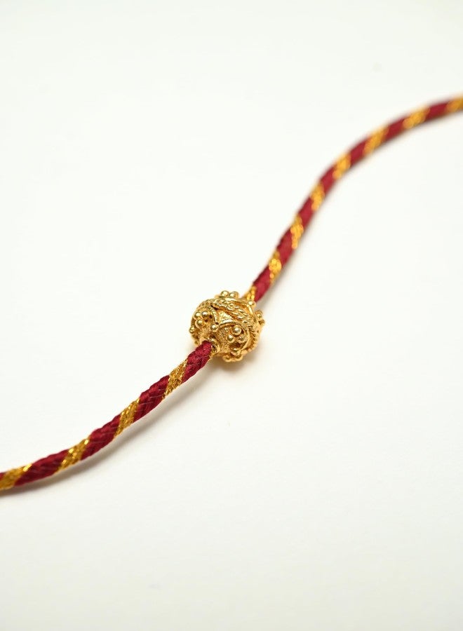 Tangerine Eco-Friendly 22k gold plated Beej Rakhi | Seed Rakhi for Brother | Plantable Rakhi with Biodegradable Paper | Sustainable Raksha Bandhan GifT - Image 3
