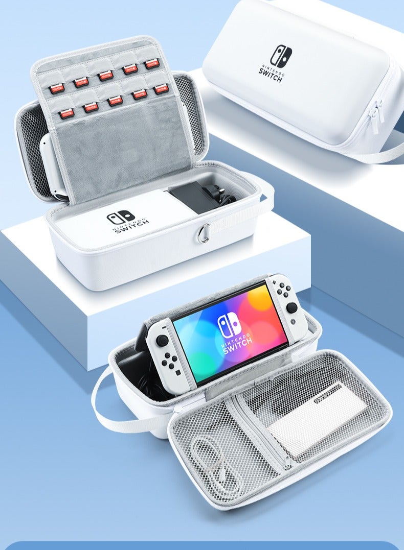 Carrying Case Compatible with Switch & Switch Console White Protective Hard Travel Case Shell Pouch  - Image 5