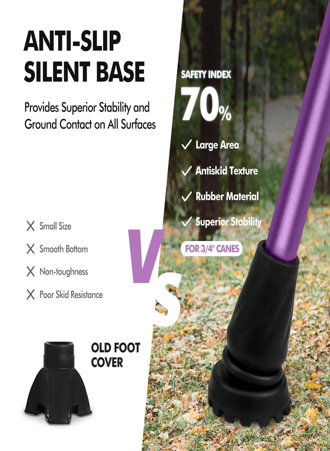 GPTCAMP Walking Cane and Walking Stick for Men Women,Lightweight Folding Canes with Offset Soft Cushioned Handle,Adjustable&Collapsible,Mobility & Leg Surgery Recovery (Purple) - Image 5