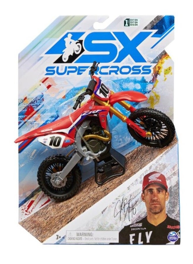 سبن ماستر دراجة نارية SX Supercross Die Cast 1:10 - قطعة واحدة فقط، متنوعة / قد يختلف الطراز/اللون  - Image 3