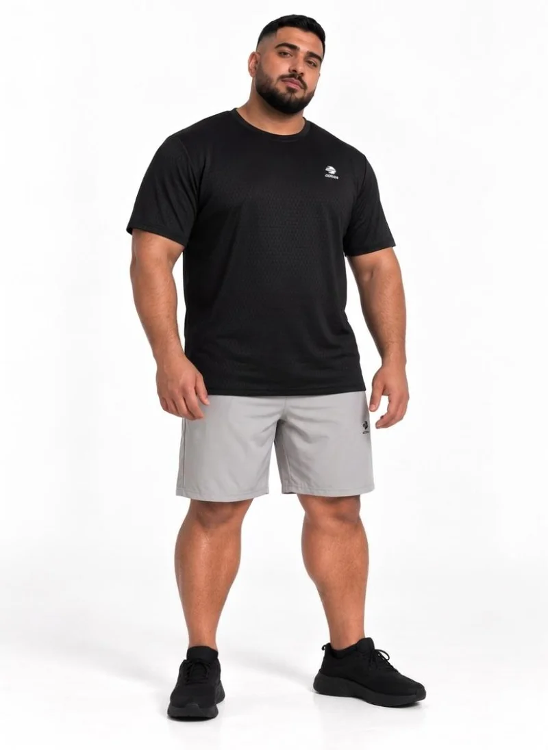 Abitos black Checkmate Crusher Training Plus Size UltraLight Tshirt Blackout for Men | Best Price UAE