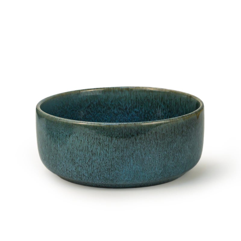 Shallow Stoneware TIM 18 PC Dinner Set, Blue | Lightweight Dinnerware Set for 6 People, 6 Dinner Plates 6 Side Plates 6 Bowls Modern Stackable Dining for Everyday Home Dining Tableware - Image 2