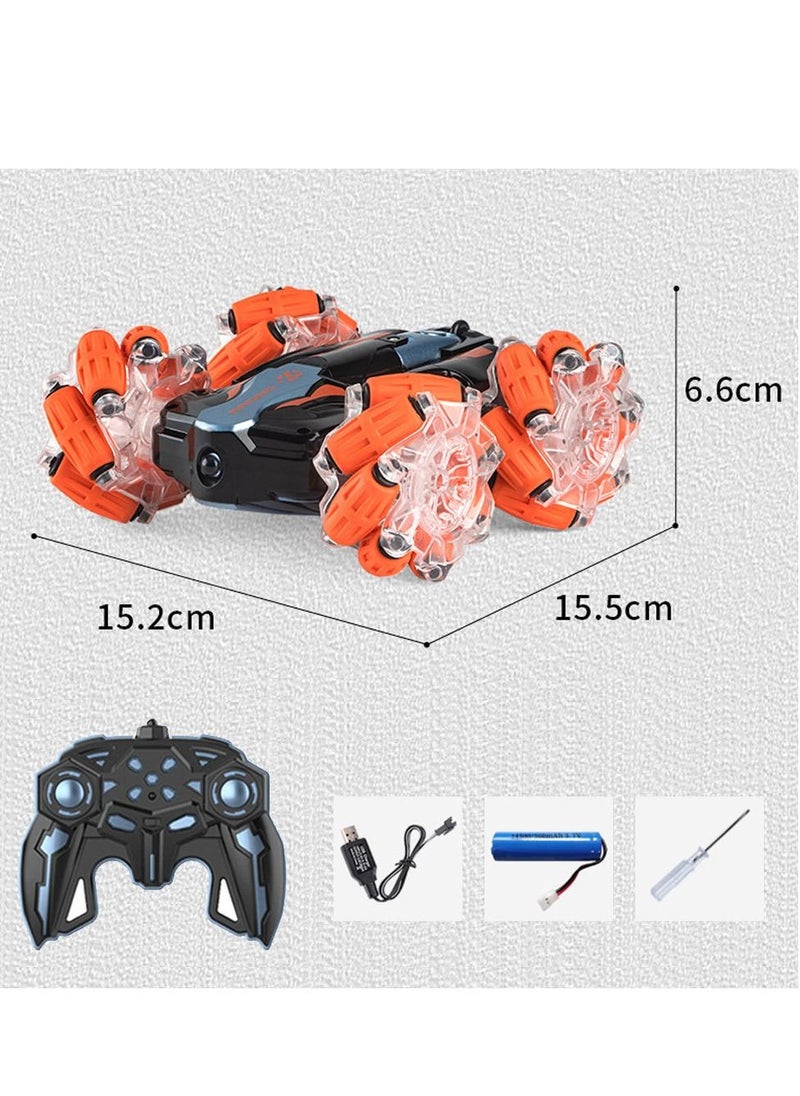 null - RC Car Gesture Sensing, RC Stunt Car Double Sided, 360° Rotating 4WD Offroad , Hand Gesture Controlled RC Car With Headlights RGB LED Music 2.4GHz Remote Control , Toy For Kids Boys - Image 1