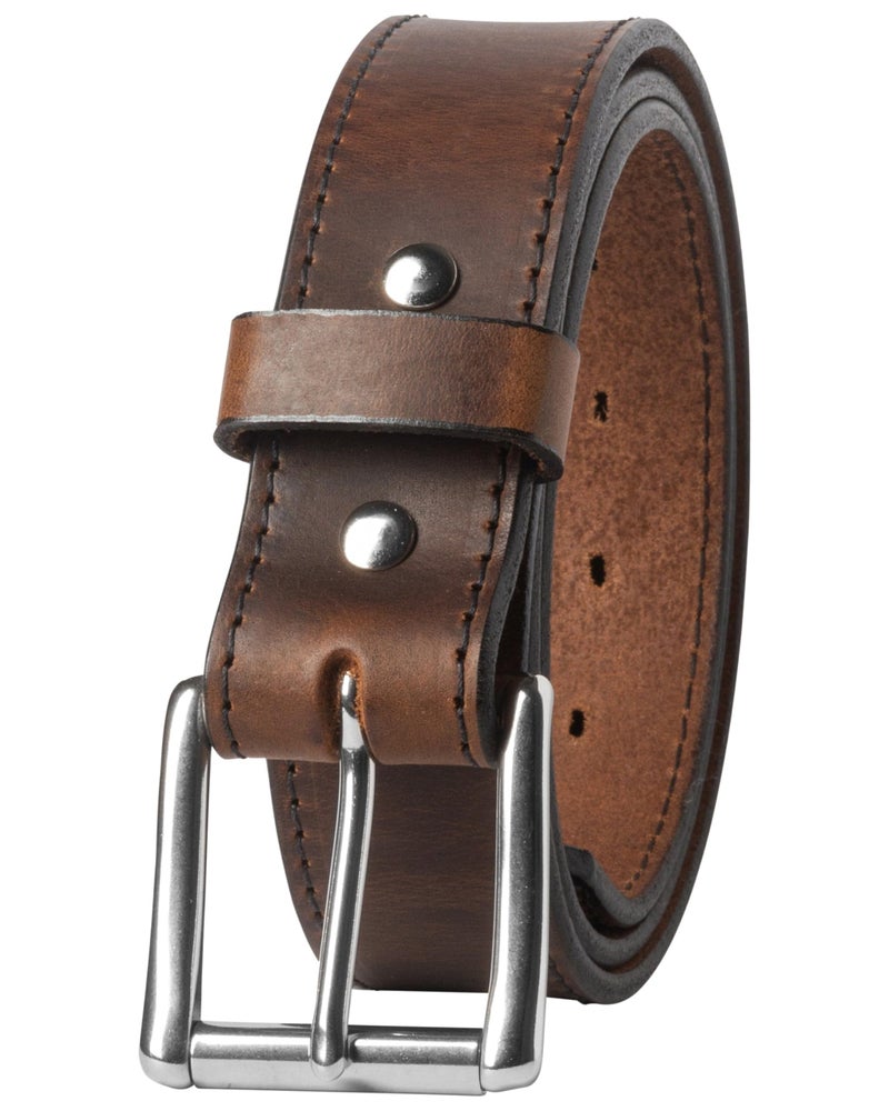 Main Street Forge American Made Mens Belts for Jeans | Leather Belts for Men | Brown Belt Men Size 32 - Image 1