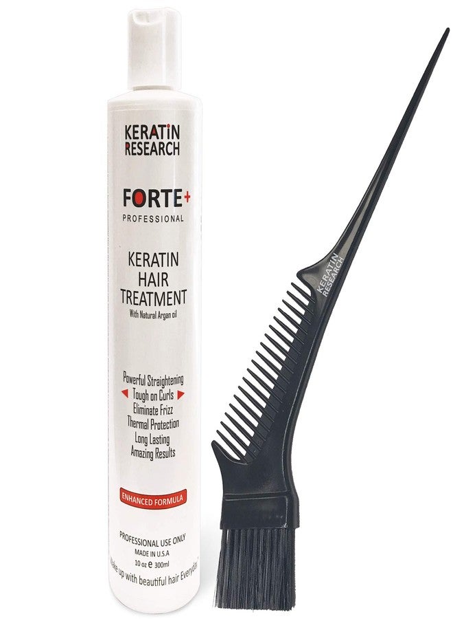 Keratin Research Keratin Forte Extra Strength Oil for Curly Hair, Enhanced with Moroccan Argan Oil and Amino Acids, Instantly Straightens and Smooths, Professional Grade, Lasts 4-6 Months, 10oz - Image 1