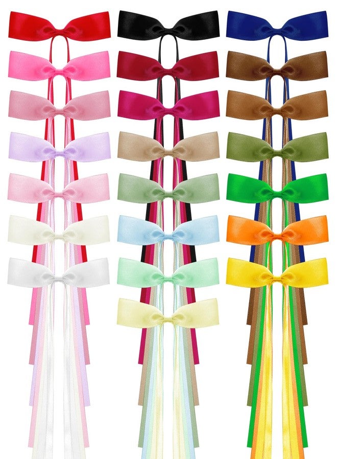 Avxdbr 22Pcs Hair Bows Clips Ribbon Hair Barrettes With Long Tail for Women for Party Ceremony Birthday and Daily Attire - Image 1