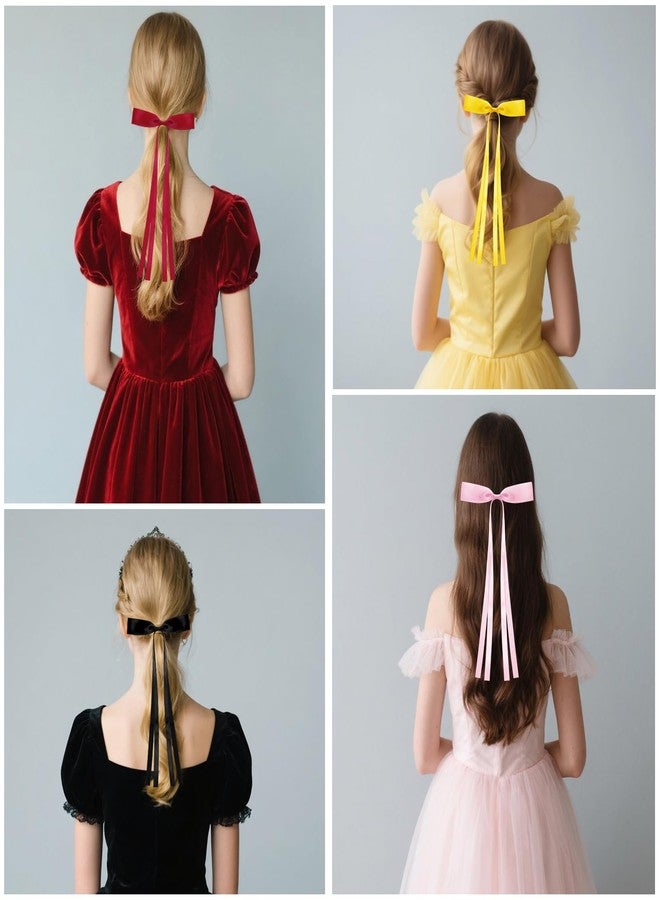 Avxdbr 22Pcs Hair Bows Clips Ribbon Hair Barrettes With Long Tail for Women for Party Ceremony Birthday and Daily Attire - Image 5