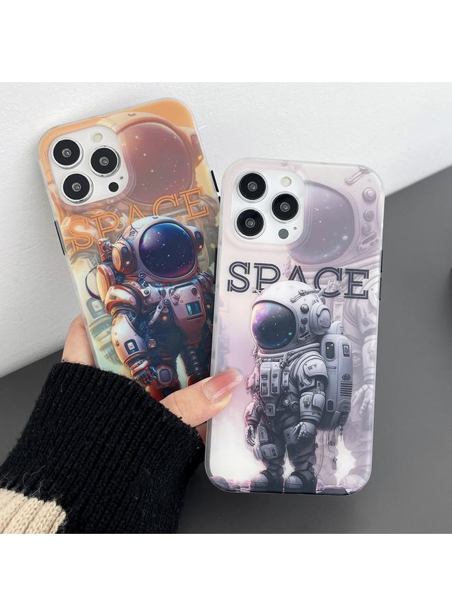 اس-توب جراب لهاتف iPhone 14 Pro Max، جراب هاتف IMD مزدوج الجوانب بتصميم رائد فضاء غير لامع - Image 4