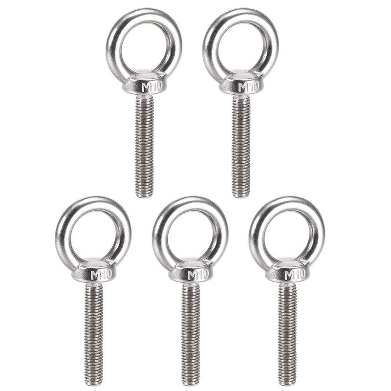 5 Pack M10x60mm 304 Stainless Steel Female Thread Lifting Eye Bolt for Hanging - Image 3