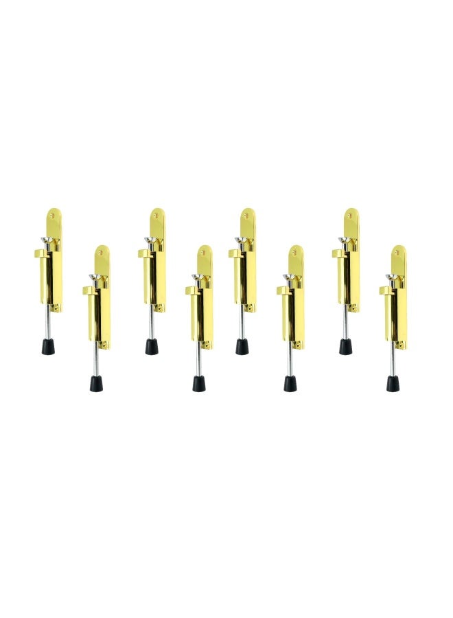 ROBUSTLINE 8 Pieces Heavy Duty Door Stopper Zinc Alloy Brass Plated