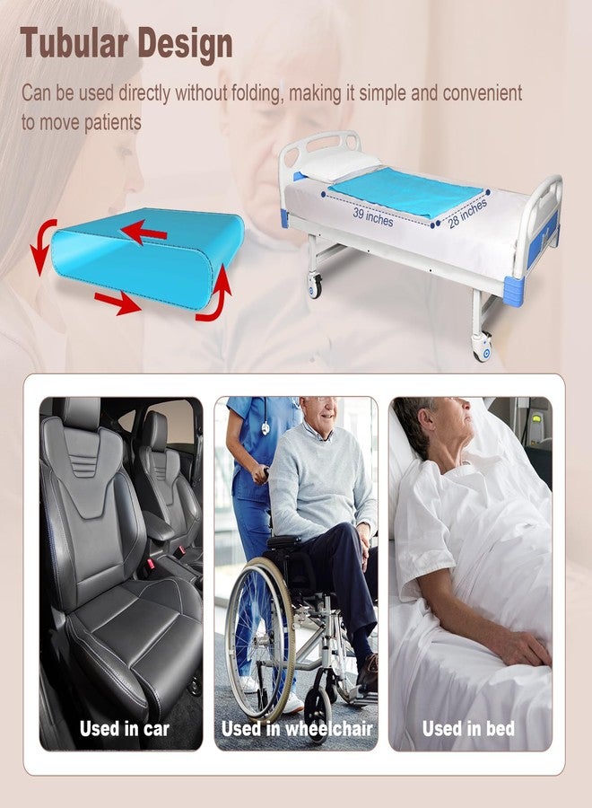 Ehucon 27"x39" Tubular Transfer Slide Sheet for Moving Patients,Draw Slide Sheet and Sliding Board for Elderly Transfers in Cars,Wheelchairs,Bed,Blue,Pack of 1 - Image 5