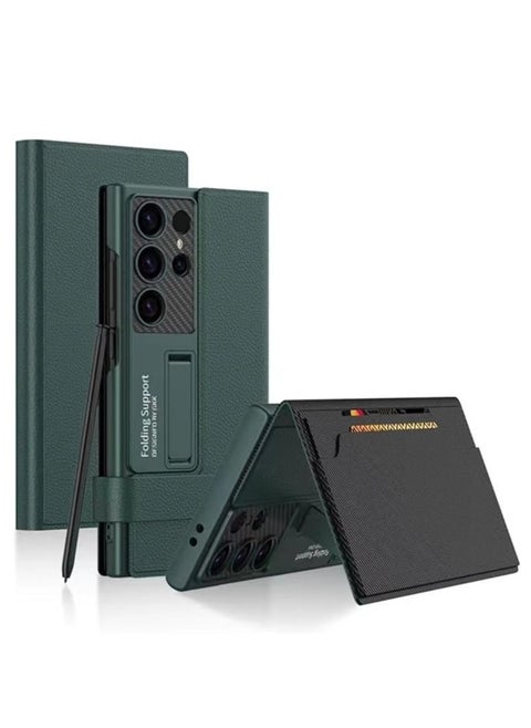 Case for S24 Ultra/S24Plus/S24 Cover Wallet Magnetic Flap Solid Color Leather, Stand Folio Case for Samsung Galaxy S24 Ultra/S24Plus/S24