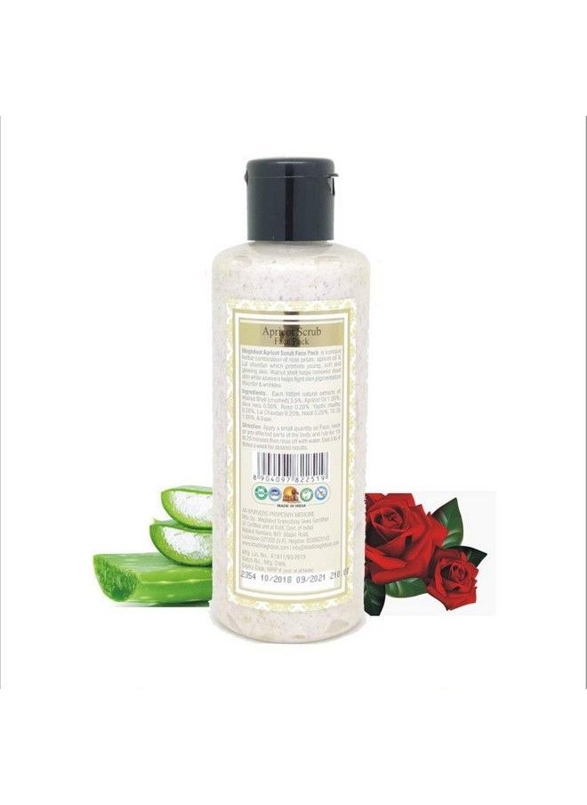 KHADI MEGHDOOT Blemish & Blackhead Control Apricot Face Scrub With Extract Of Aloevera And Rose; Dead Skin Remover & Revitalizes Skin Health Pack Of 2 (210 Ml)  - Image 4
