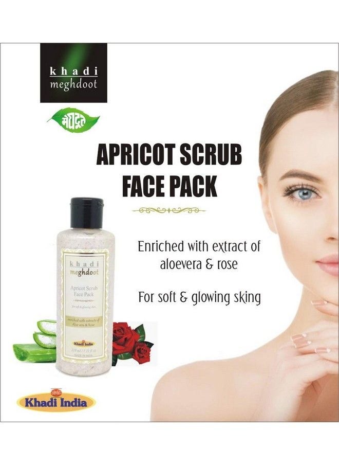 KHADI MEGHDOOT Blemish & Blackhead Control Apricot Face Scrub With Extract Of Aloevera And Rose; Dead Skin Remover & Revitalizes Skin Health Pack Of 2 (210 Ml)  - Image 5