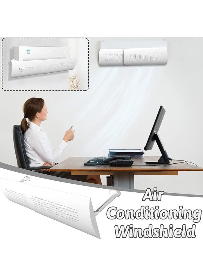 MOXO Adjustable Air Conditioner Wind Deflector Cover Inches Anti Direct Blowing Windproof Baffle for Cooler Comfortable Breeze Home Office Use Easy to Install Durable AC Windshield - Image 3