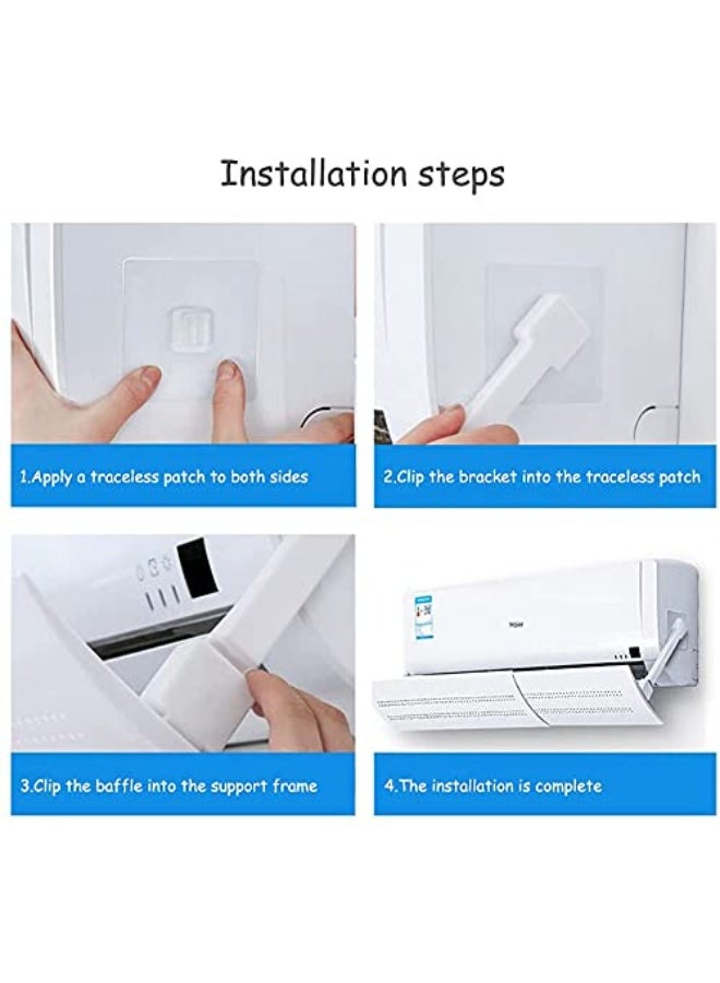 MOXO Adjustable Air Conditioner Wind Deflector Cover Inches Anti Direct Blowing Windproof Baffle for Cooler Comfortable Breeze Home Office Use Easy to Install Durable AC Windshield - Image 4