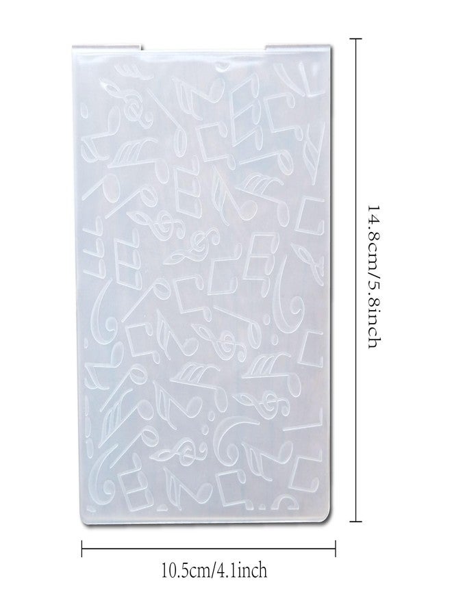 Arbuya Music Notes Plastic Embossing Folder for Scrapbook DIY Album Card Tool Plastic Template Folders-AFD036 - Image 2
