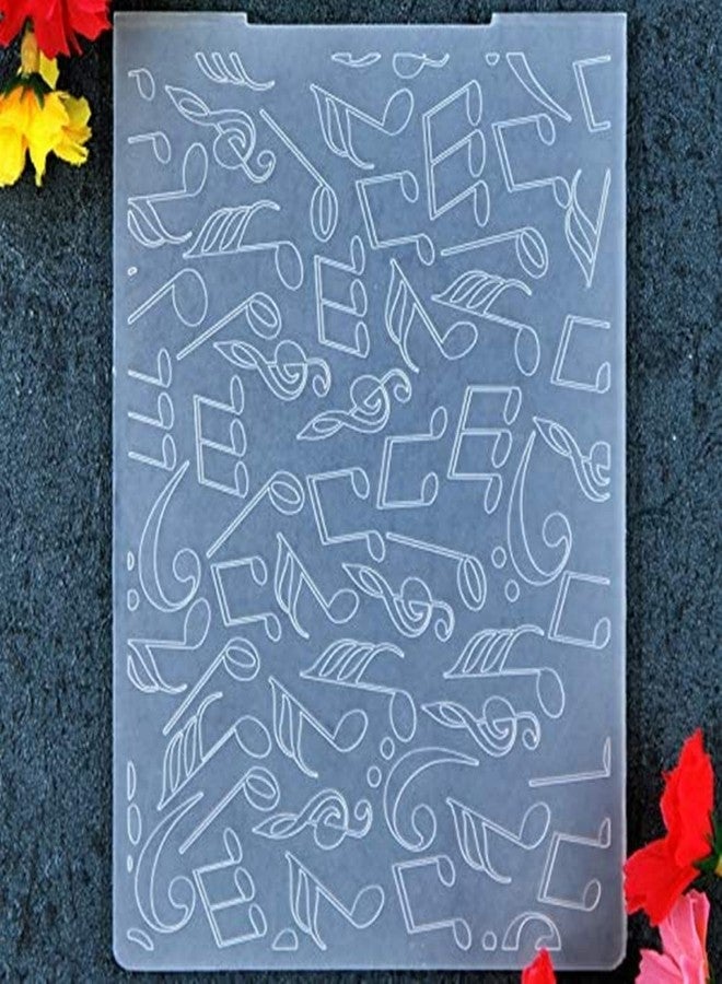 Arbuya Music Notes Plastic Embossing Folder for Scrapbook DIY Album Card Tool Plastic Template Folders-AFD036 - Image 5