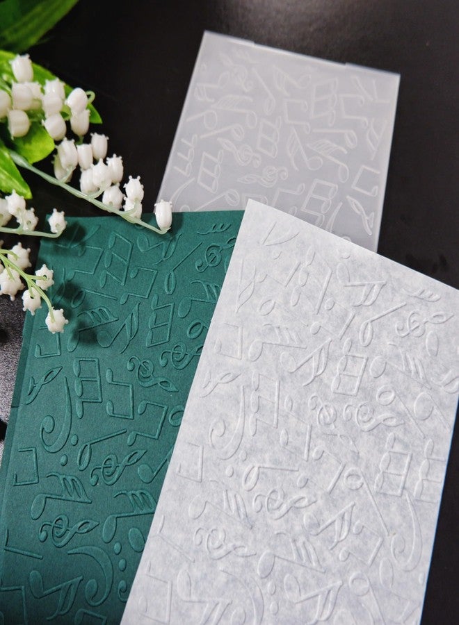 Arbuya Music Notes Plastic Embossing Folder for Scrapbook DIY Album Card Tool Plastic Template Folders-AFD036 - Image 4