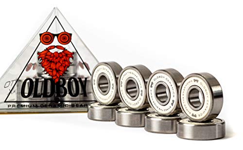 Oldboy Ceramic Skateboard Bearings - Set of 8, Longboards, Inline Skates, Rollerblades, Super Lube Ball Bearings, Skateboard Accessories (608RS ZrO2 at 8 x22 x7 mm) (Ceramic) - Image 5
