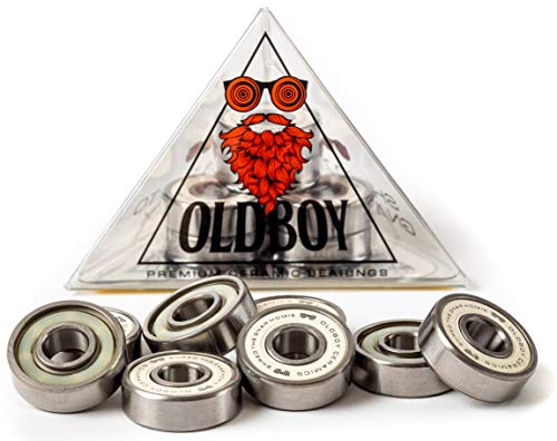 Oldboy Ceramic Skateboard Bearings - Set of 8, Longboards, Inline Skates, Rollerblades, Super Lube Ball Bearings, Skateboard Accessories (608RS ZrO2 at 8 x22 x7 mm) (Ceramic) - Image 4