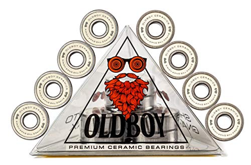 Oldboy Ceramic Skateboard Bearings - Set of 8, Longboards, Inline Skates, Rollerblades, Super Lube Ball Bearings, Skateboard Accessories (608RS ZrO2 at 8 x22 x7 mm) (Ceramic) - Image 2