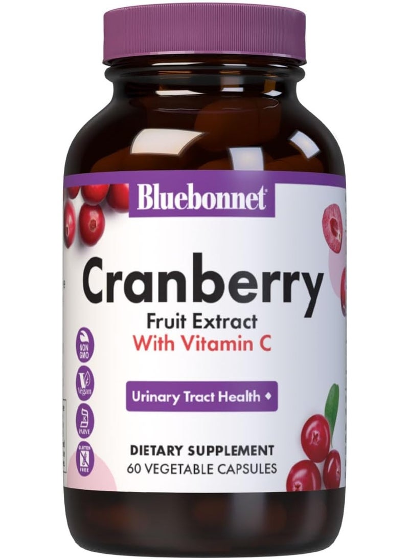 Bluebonnet Cranberry Fruit Extract – 500 mg, Vegan, Urinary Tract & Antioxidant Support, 60 Capsules - Image 1