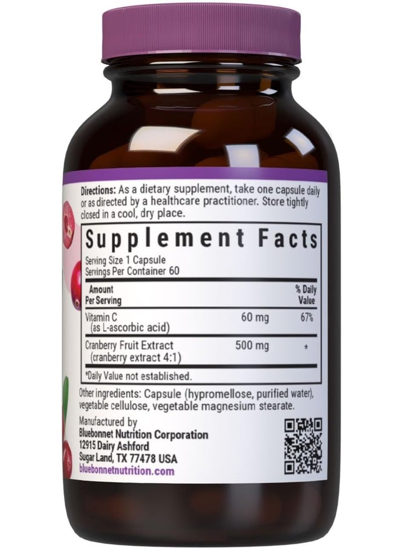 Bluebonnet Cranberry Fruit Extract – 500 mg, Vegan, Urinary Tract & Antioxidant Support, 60 Capsules - Image 2