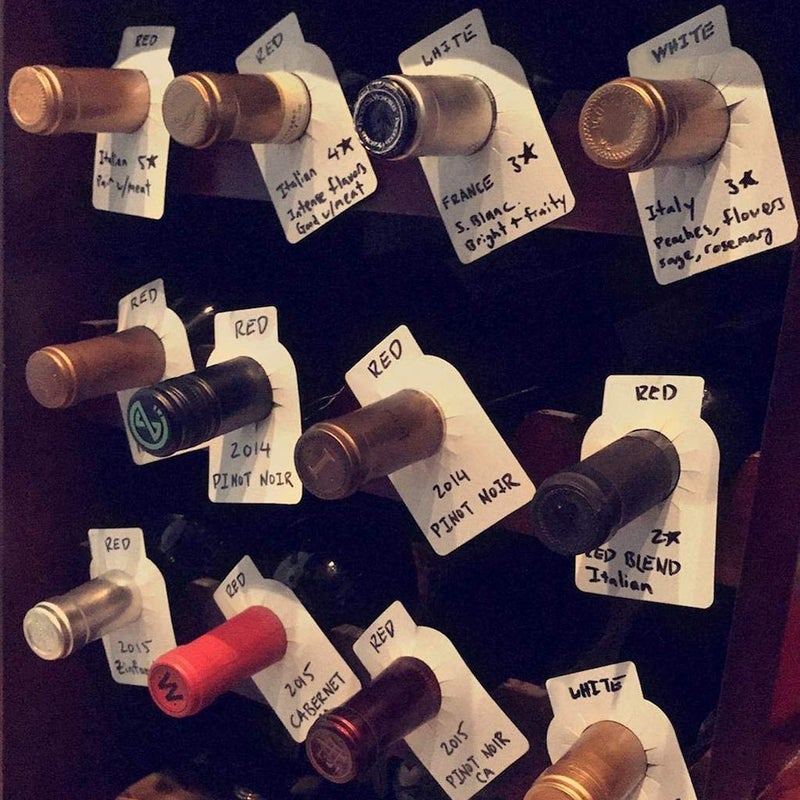 Hipiwe Hipiwe Wine Bottles Tag for Wine Racks Reusable Wine Cellar Tags Double Sided Wine Bottle Hanging Tag Labels (Pack of 200)  - Image 2