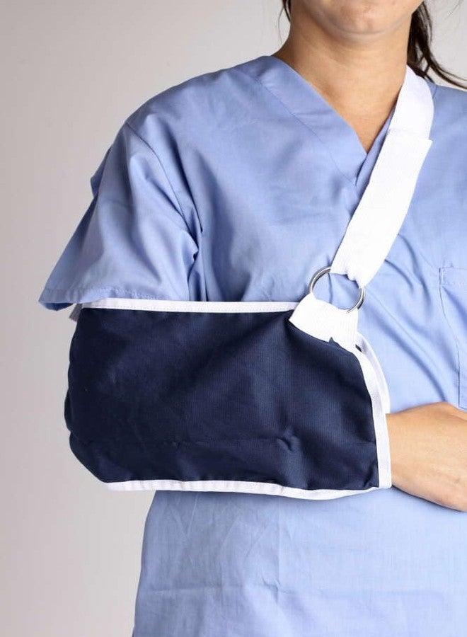 MediChoice Arm Sling, Medium, Envelope Style, Adjustable Wide Shoulder Strap With Hook And Loop Closure, Breathable Polyester, 8 Inch x 15 Inch, Navy, 1314ASL2104 (Each of 1) - Image 1