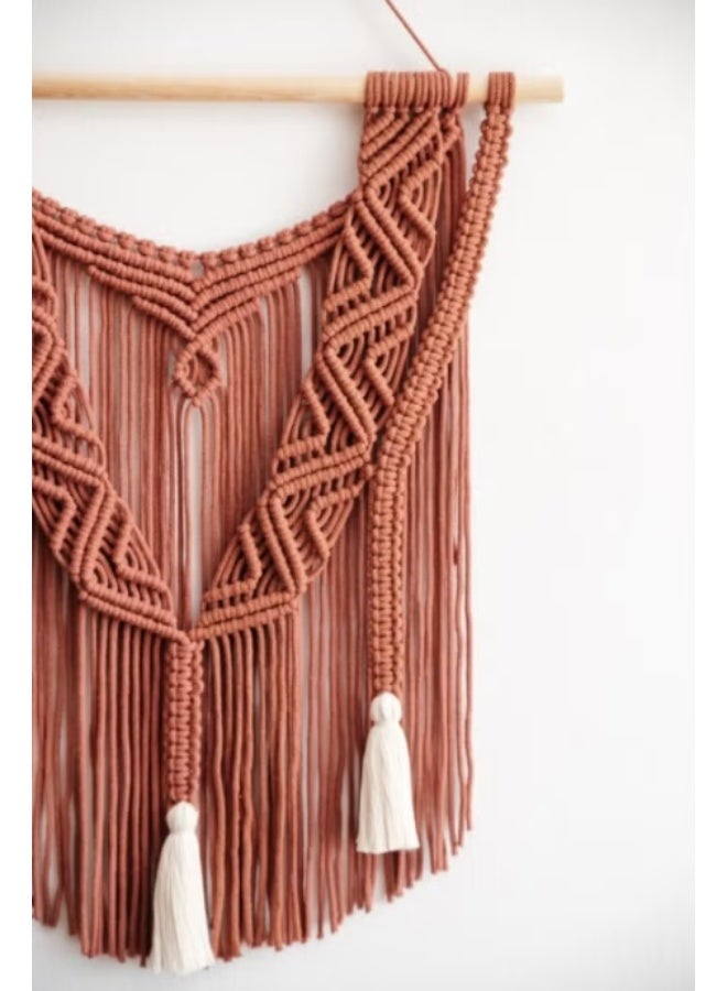 Antikiano Macrame Pattern Wall - Hanging Handmade- 52X72 CM - Image 3