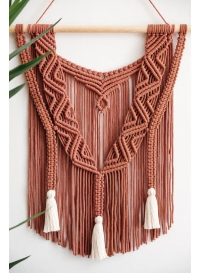 Antikiano Macrame Pattern Wall - Hanging Handmade- 52X72 CM - Image 1