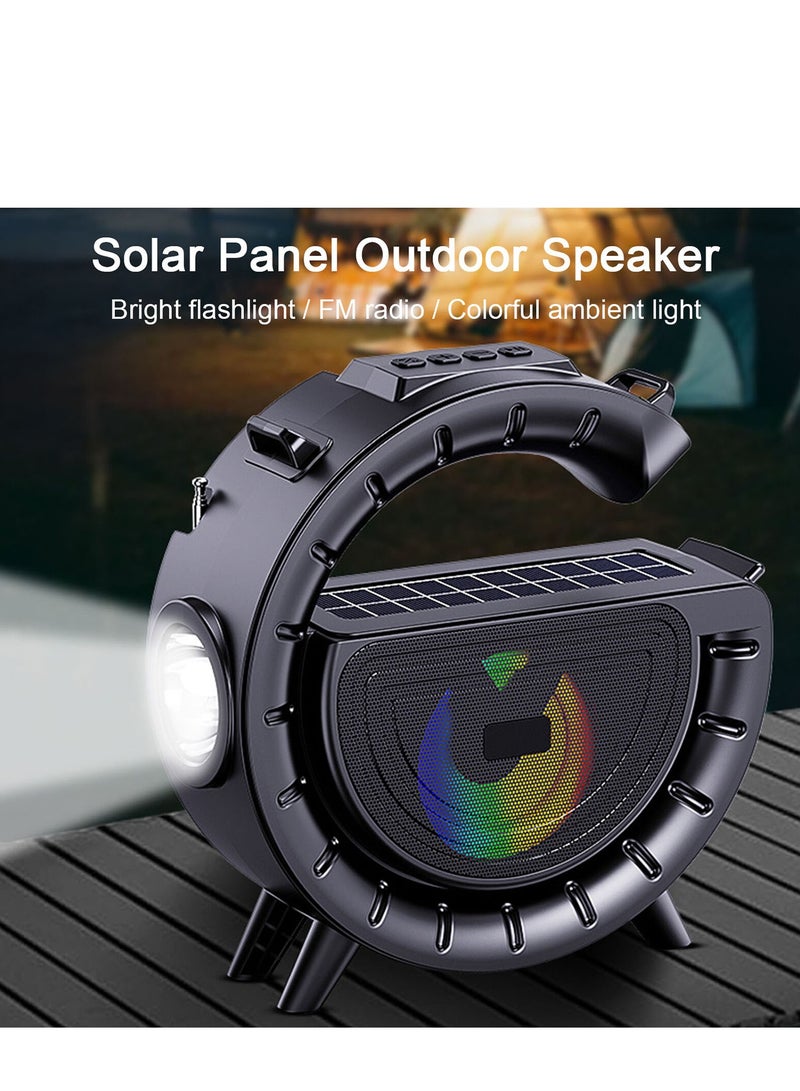 Beauenty Wireless Solar Charging Music Player Powered Outdoor Bluetooth Speaker For Bedroom, Home, Party, Living Room, Outdoor - Image 5