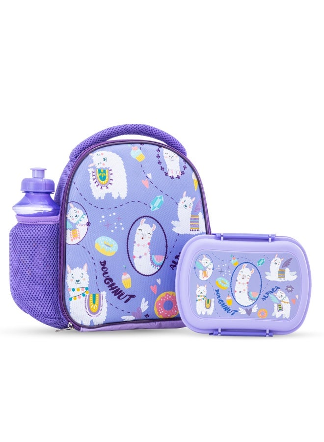 Nova kids Nova Kids Lunch Bag Combo w/ Lunch Box and Water Bottle - Lama Purple  - Image 3