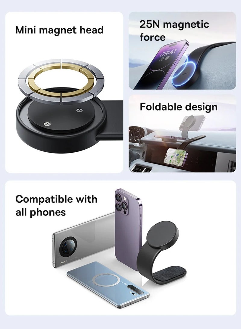 بيتشو حامل هاتف مغناطيسي للسيارة، حامل هاتف للزجاج الأمامي للوحة قيادة السيارة - Image 4