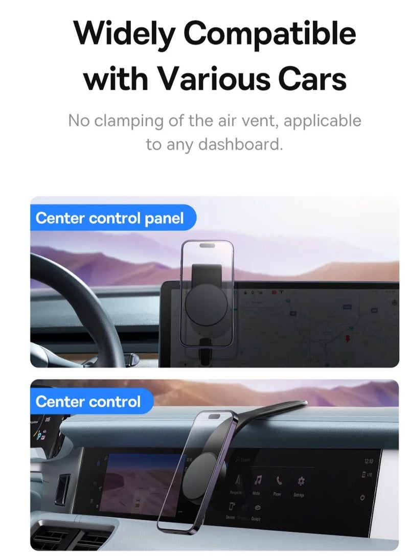 بيتشو حامل هاتف مغناطيسي للسيارة، حامل هاتف للزجاج الأمامي للوحة قيادة السيارة - Image 5