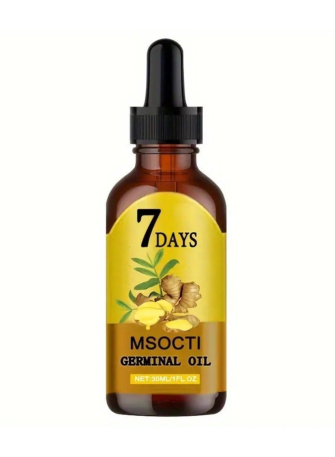 EELHOE 7 Day Ginger Hair Care Essential Oil, Ginger Hair Serum, Healthy Hair Penetrates Root To Tip - Image 1