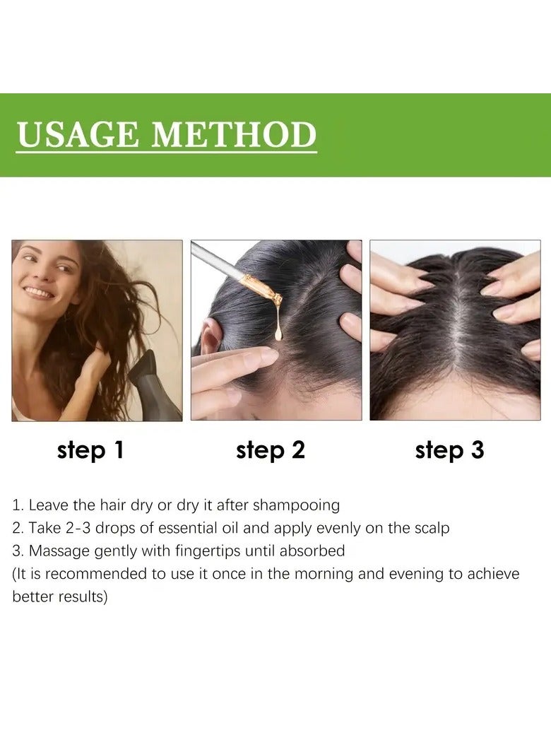 EELHOE 7 Day Ginger Hair Care Essential Oil, Ginger Hair Serum, Healthy Hair Penetrates Root To Tip - Image 3