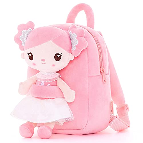 Gloveleya Toddler Backpack Kids Backpacks Rag Doll Girls Candy Doll Pink - Image 1
