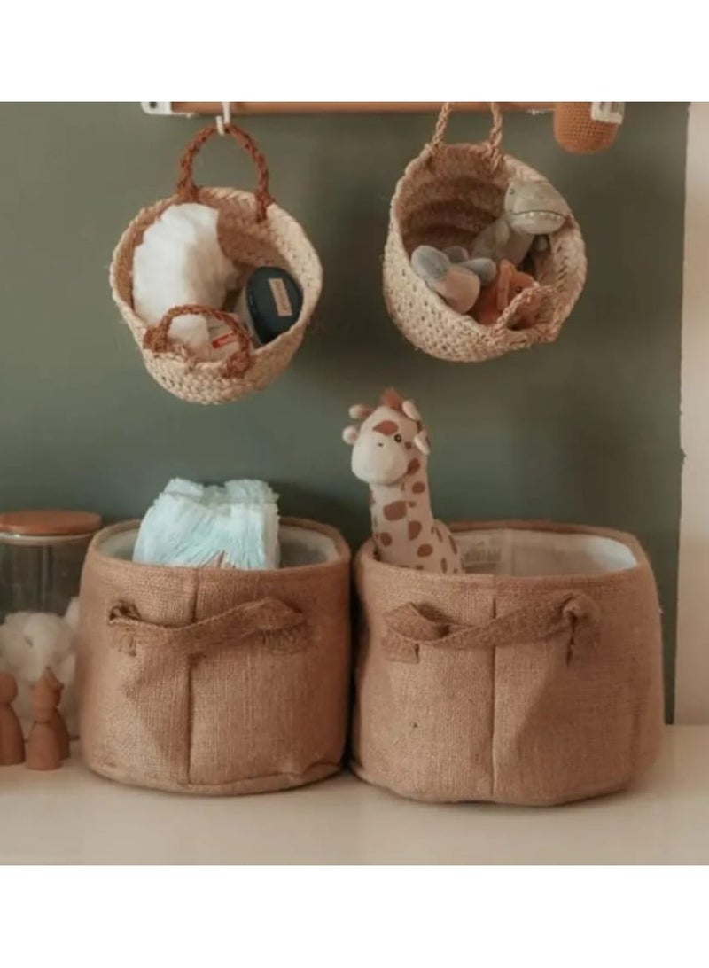 سلة بمقابض من جوز الهند – قطر 14 سم - Image 4