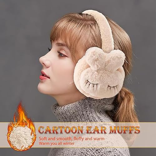INFISPACE Winter Super Warm Fluffy Earmuffs | 3D Kitty Ears Faux Fur Plush Ear Warmers for Boys & Girls (Pink) - Image 4