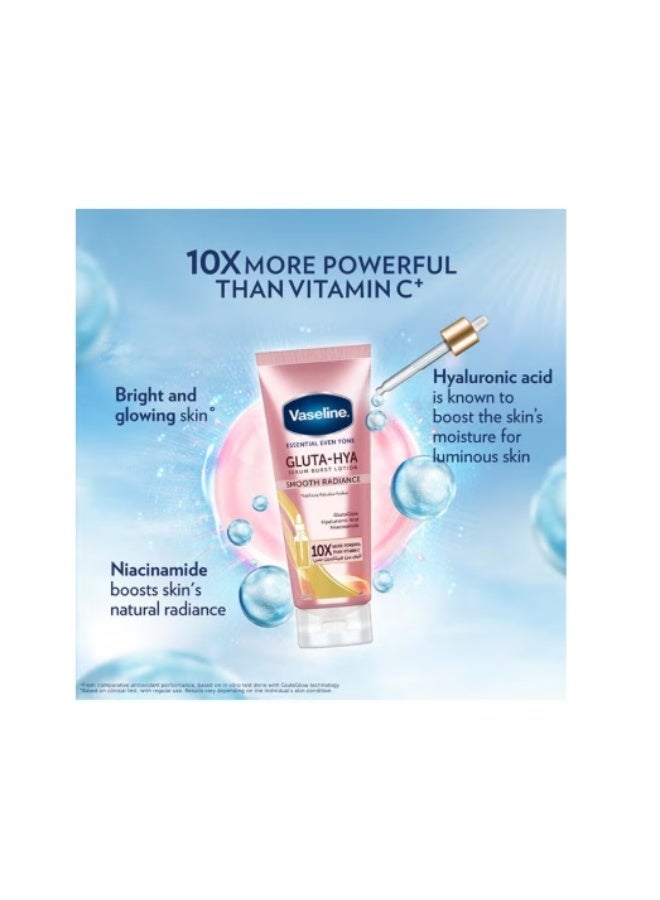 Vaseline Essential Even Tone Smooth Radiance Gluta-Hya Serum Burst Lotion 10X More Powerful than Vitamin C - 200ml - Image 5