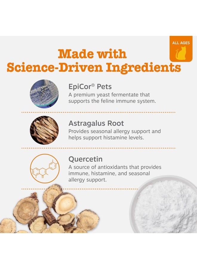 Zesty Paws Lysine Immune Soft Chews for Cats - with L-Lysine, EpiCor, Astragalus Root, Quercetin & Antioxidants - Advanced Functional Supplement for Cat Immune Support - Salmon Flavor - 60 Count - Image 3