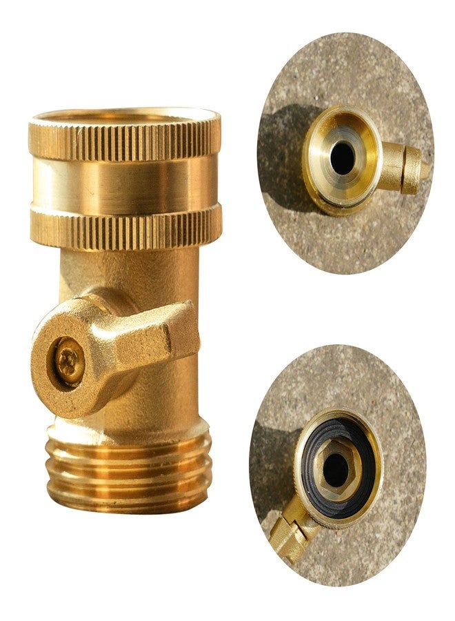 Xiny Tool Brass Garden Hose Shut Off Valve, Heavy Duty 3/4 Inch Solid Brass Garden Hose Shut Off Valve with 10 Extra Rubber Washers - Image 2