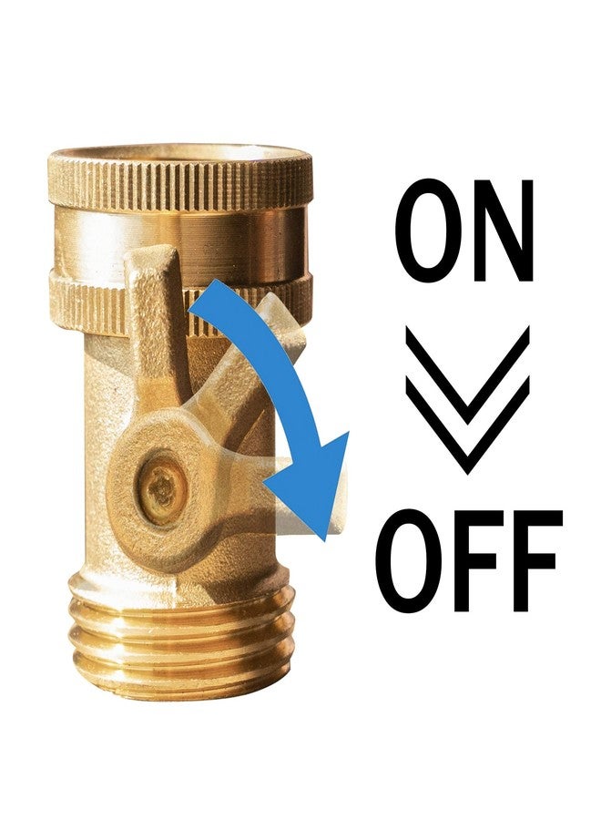 Xiny Tool Brass Garden Hose Shut Off Valve, Heavy Duty 3/4 Inch Solid Brass Garden Hose Shut Off Valve with 10 Extra Rubber Washers - Image 3