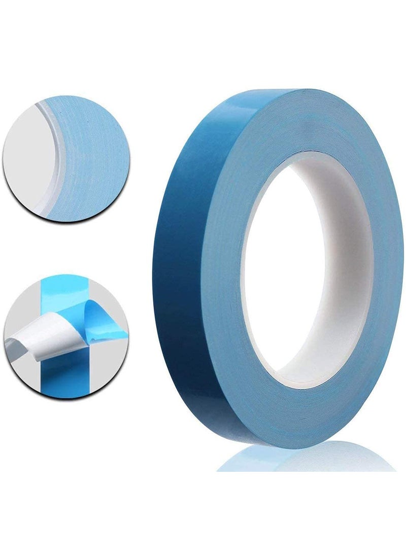 DHRUVPRO DHRUVPRO 15MM x 25M Thermal Conductive Tape DoubleSided Adhesive Cooling Tape for Heat Sink LED Strips LED Tube IC ChipSet 059 in x 82 ft Blue  - Image 1